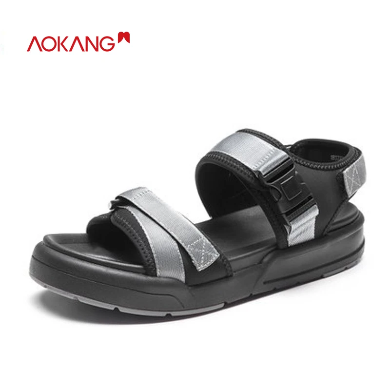 Casual grey183730107 Hard Homens Verão Confortáveis Homem Sandálias 2018 wearing Moda Black183730106 Lazer blue183730109 Sapatos Respirável red183730108 De Da Aokang THRqxwT