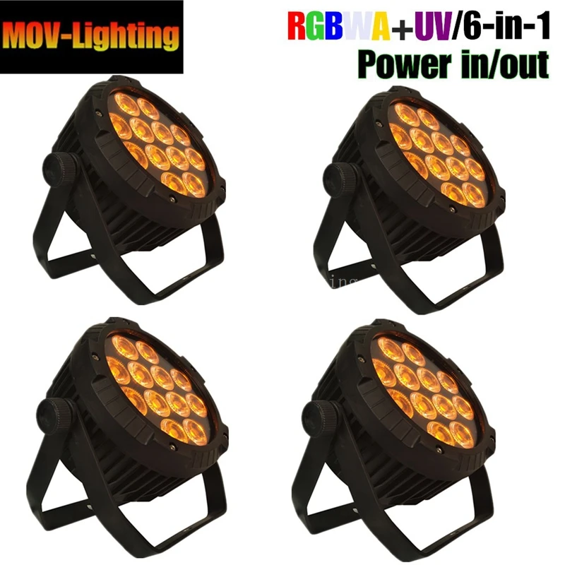 4 шт./лот 12x18 Вт Светодиодный светильник Par 6 в 1 RGBWA Purple DMX512 для дискотеки