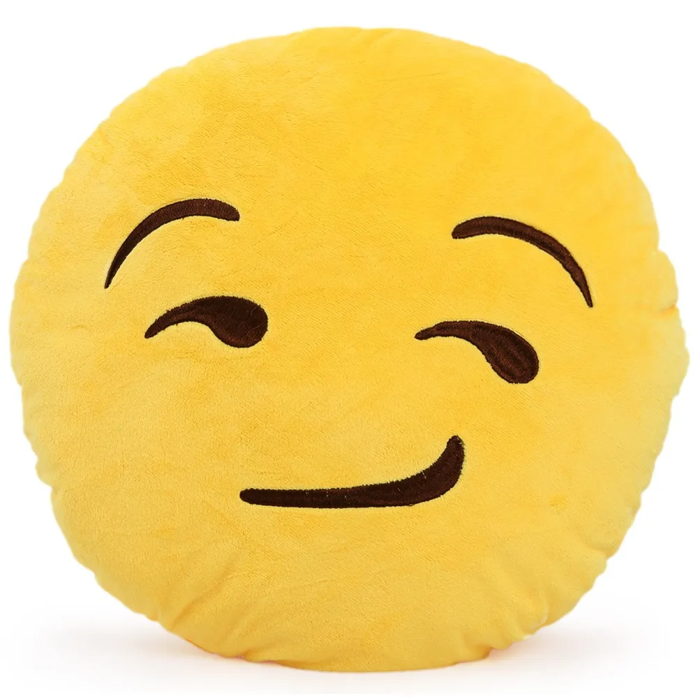 32cm Cute Creative Emoji Pillow Soft Stuffed Plush Toy Doll Round
