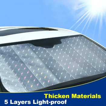 

Autocar Windshield Sunshades Thickened Laser Sunshade 5 Layer Light-proof Sunshade Car Window Heat-proof Mat Windscreen Sunshade