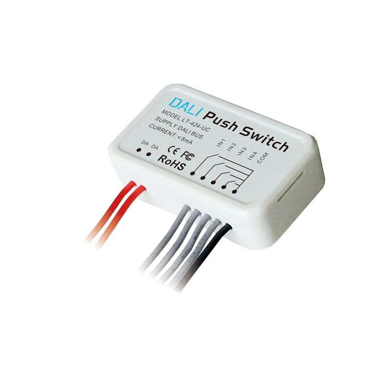 

LTECH LT-424-UC;DALI Single Address Push Switch DALI Single Address Control Push Switch Dali switch controller