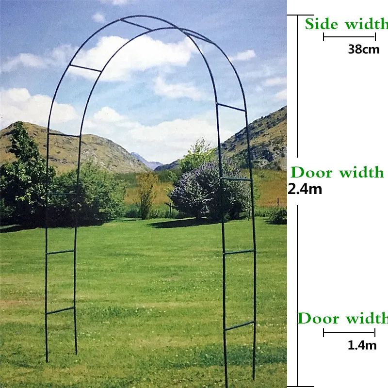 1PC Wedding Decoration Metal Arch In White / Dark Green Height 240