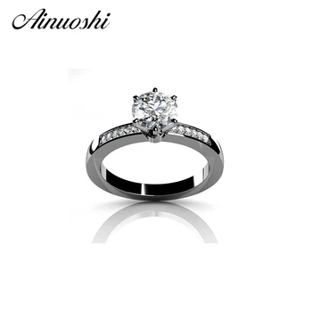 

Luxury Engagement Ring 925 Sterling Silver Women Wedding Rings 1 Carat Round Bands Wholesale anillos de boda Fashion Jewellry