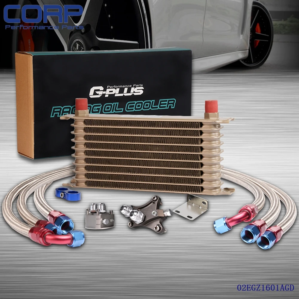 10 ROW OIL COOLER KIT FOR NISSAN Silvia S13 S14 S15 180SX 200SX 240SX