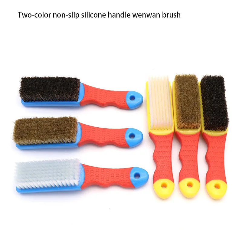 9 шт двухцветная Нескользящая силиконовая ручка wenwan домашняя щетка для чистки полированный косичка нано с кисточками из шелка