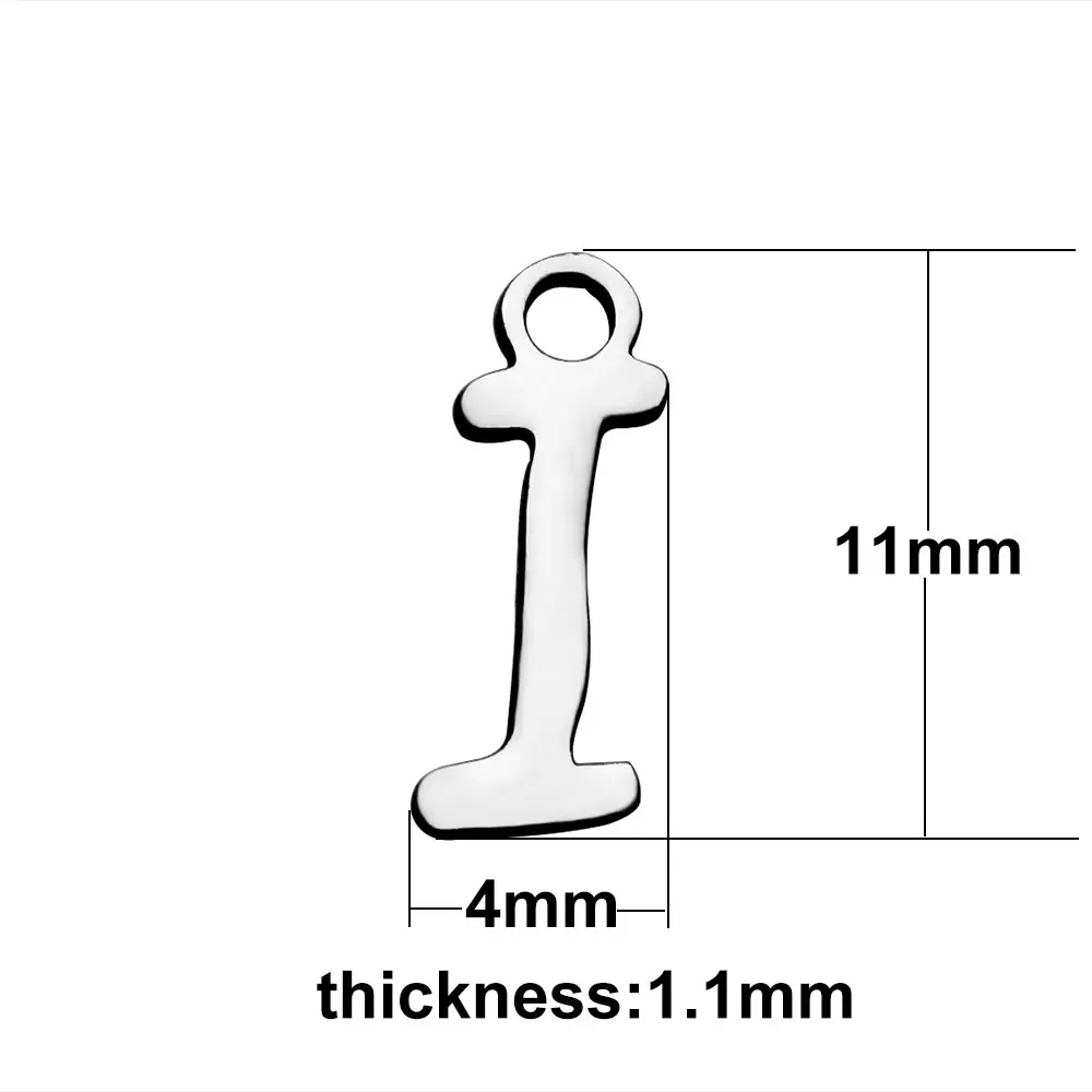Полированные оригинальные подвески из нержавеющей стали 26 букв английского алфавита для женщин и мужчин DIY Изготовление ювелирных изделий 10 шт./лот Новинка - Окраска металла: I