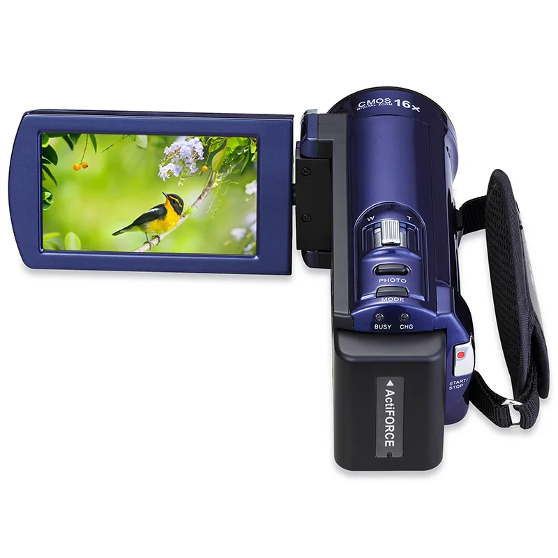HD 16X Digital Video Camcorder DV DSLR Camera LED Fill Light 3.0 inch Screen Smile Capture for Windows 98SE 2000 XP Vista 7 8