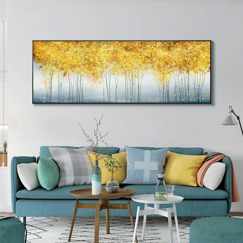 

Abstract Golden Money Trees Posters and Prints Wall Art Canvas Painting Wall Art Pictures for Living Room Cuadros Decor Unframed