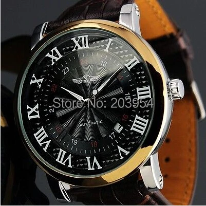 

black dial steampunk wristwatch womens automatic Watches golden self-wind Skeleton Leather Mens Luxury Mechanical watch dr who