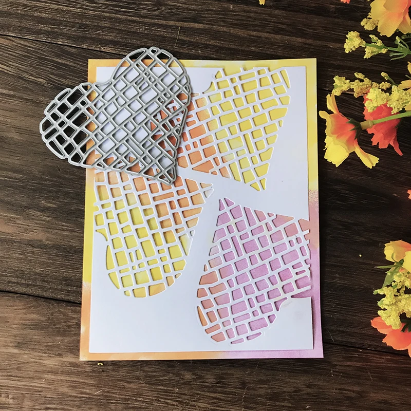 

Hollow Love Heart Shape Metal Cutting Dies for Scrapbooking DIY Album Embossing Folder Paper Card Maker Template Decor Stencils