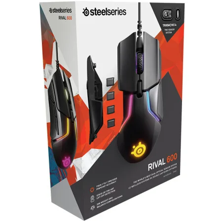SteelSeries RIVAL 600 игровая мышь Проводная RGB взвешиваемая профессиональная FPS мышь