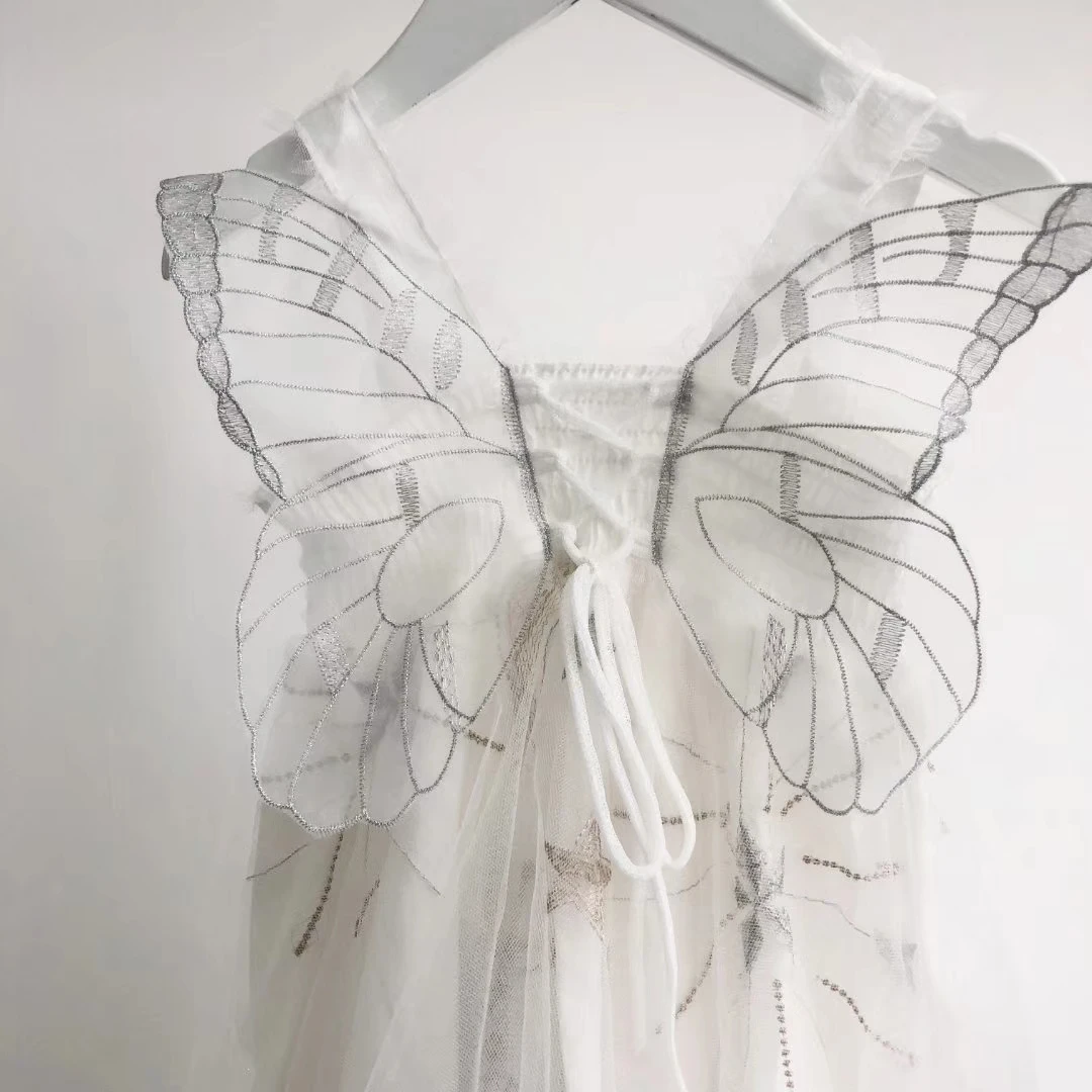 

Retail 5445 Unicorn Embroidery Wings Princess Baby Girl Dresses Spring Wedding Party Kids Dresses For Girls baby girl clothes