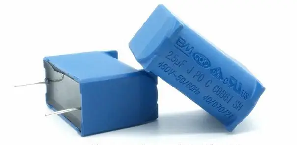 

Free shipping new blue component 2.5uF 2.5uf 450VAC ,Electric fan component start component 10pcs/lot
