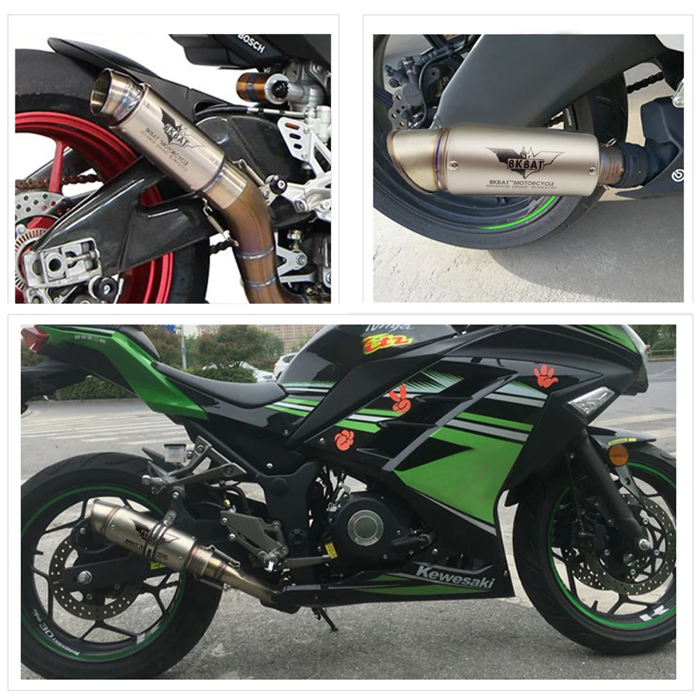 Универсальный мотоциклетный глушитель выхлопной трубы для мотокросса для RS 125 Suzuki нарушителя TIGER 800 HYOSUNG GT250R CBR1100XX