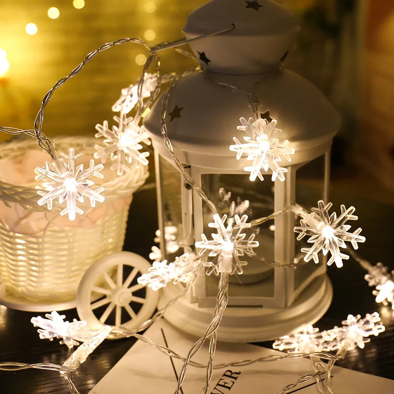 Snowflake Birthday Party Led Light Snowflake String Battery Box Christmas Wedding Decoration Baby Shower Winter Party Decor.