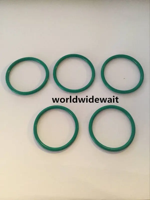 

65mm Outside Dia 4mm Thick Industrial Green Fluorine Rubber O Ring Sealing 5PCS