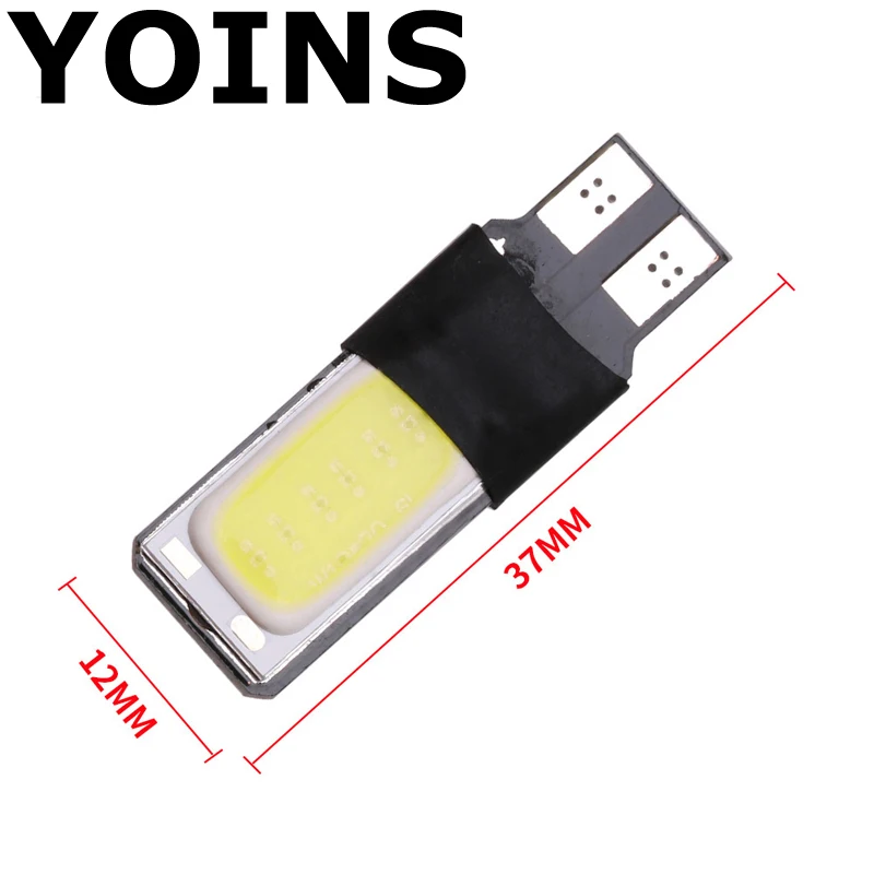 Высокая мощность t10 w5w led cob автомобильный 5w5 12v t 10 bule белый светильник