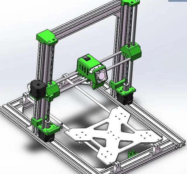 3D принтер DIY наборы принять 2040 европейский стандартный алюминий Профиль, ЧПУ резки, высокая степень интеграции деталей