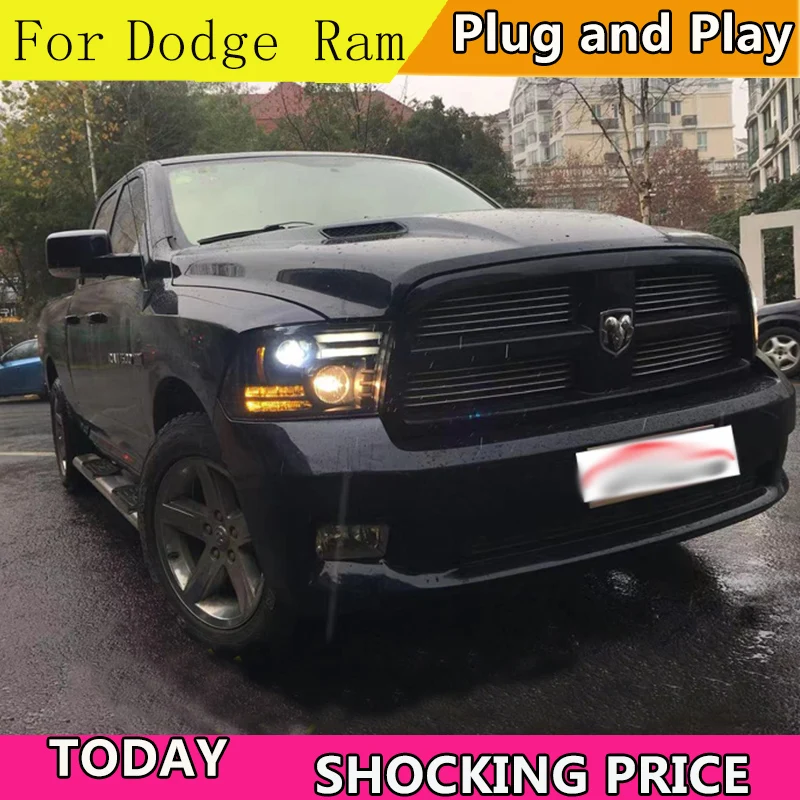 Стайлинг автомобиля светодиодный ная фара для Dodge Ram ные фары 2013 drl H7 hid