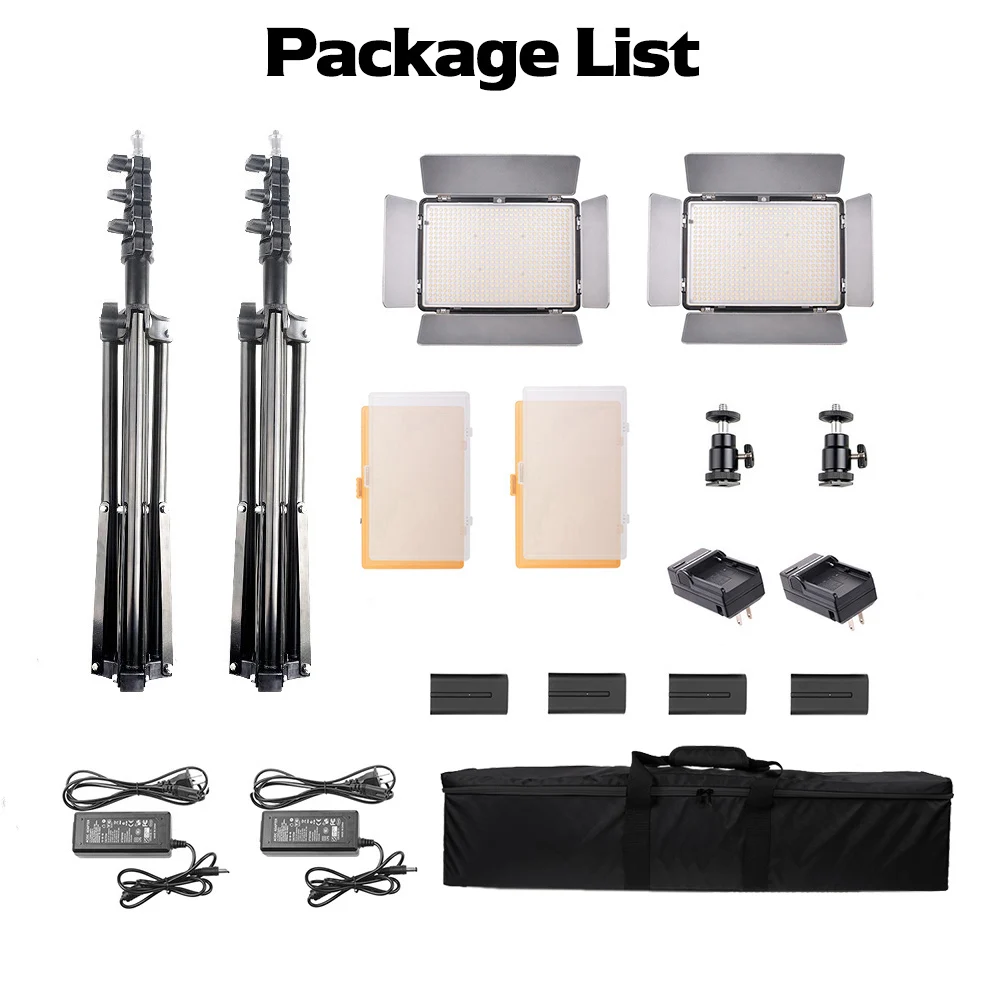 spash TL-600S 2 Sets Studio Light LED Video Light