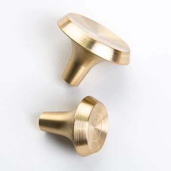 

Brass Gold Cabinet Knob Pulls Single Hole Vintage Drawer Handle Furniture Wardrobe Knobs-1Pack