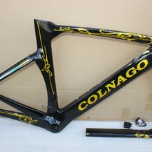 Золотисто-черная T06 Colnago Рамочная карбоновая рама для шоссейного велосипеда, подходит для di2 и механической группы гоночного велосипеда