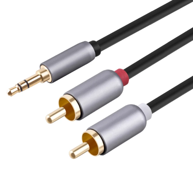 2RCA кабель до 3,5 аудио кабель 3,5 мм штекер RCA штекер aux кабель 0,5 м 1 м 2 м 3 м для телефона Edifer домашний кинотеатр DVD 2RCA аудио кабель