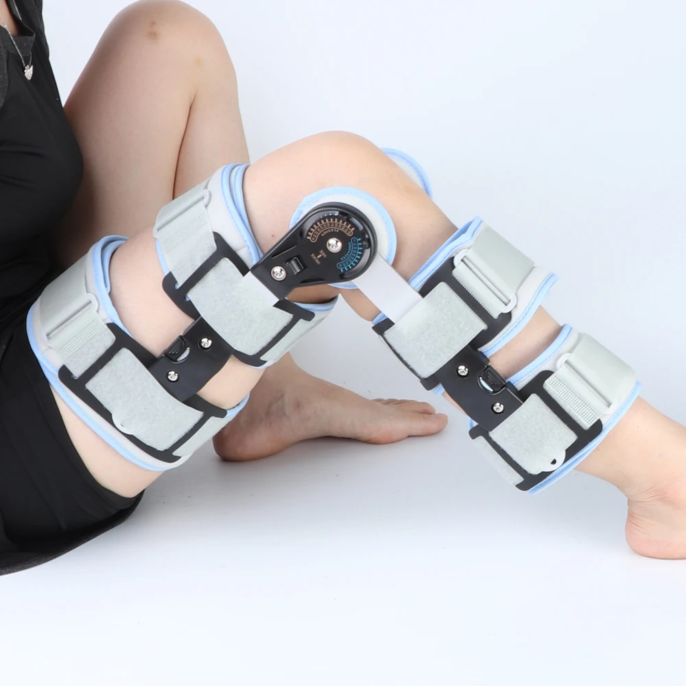  Medical Hinged Keen ROM Knee Brace Angle Adjustable Surgical fixation operative stabilization Fract
