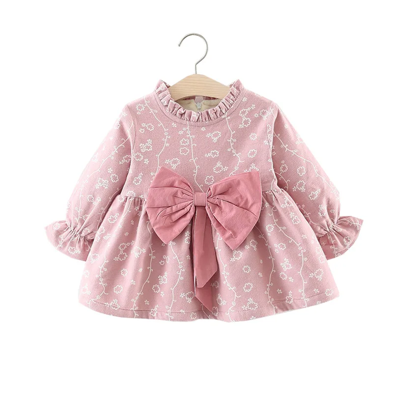 

Baby Princess Girl Dresses Cute Full Sleeve Birthday Party Dress Kids Think PlusVelvet Baby Spring Winter Warm Girls Clothes