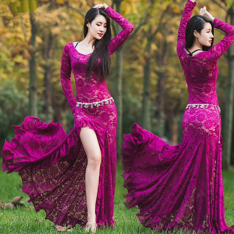 Костюм для восточных танцев Bellydance костюм живота со стразами и вышивкой комплект