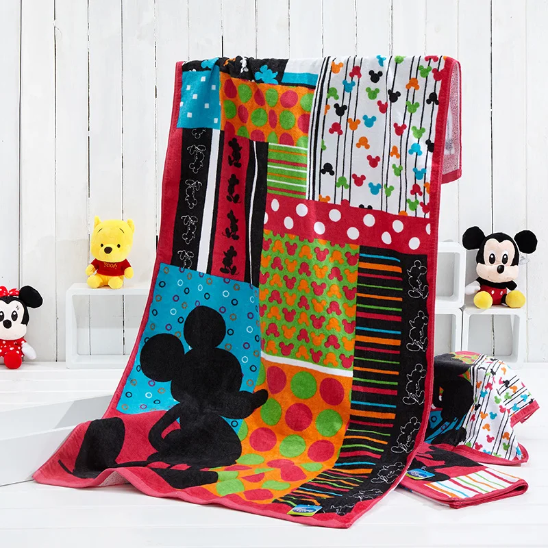 

Disney Cartoon Towels 140*70 76*34 Cm Authorized Merchandise Mickey Series Colorful Bath Towel Towel Square New Fashion Style