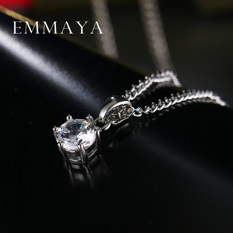 Emmaya круглой огранки ААА подвеска с цирконием ожерелье модное Дешевое ожерелье s для женщин Свадебные и обручальные ювелирные изделия низкая цена