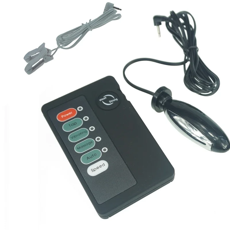 mystim Multi function electro E stim kits electric shock massager with two nipples font b sex