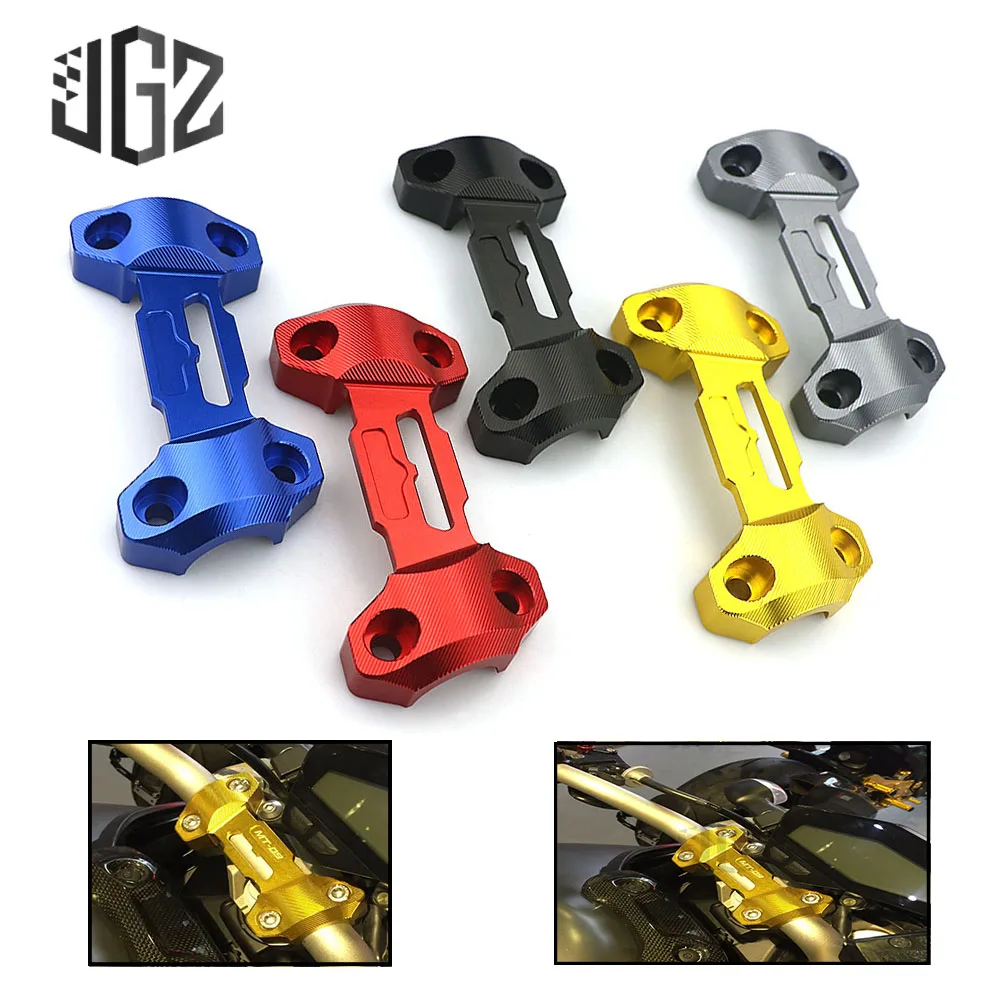 

Motorcycle CNC Aluminum Handlebar Risers Cover Handle Bar Riser Mount Clamp Top Cover for YAMAHA MT09 2014 2015 2016 2017 2018