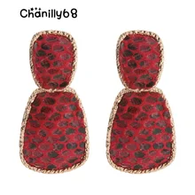 

Chanilly68 Drop Earring Tiger Leather Earring Alloy Drip Large Long Charm Earrings Woman Brinco Ear Oorbellen Christmas Gift