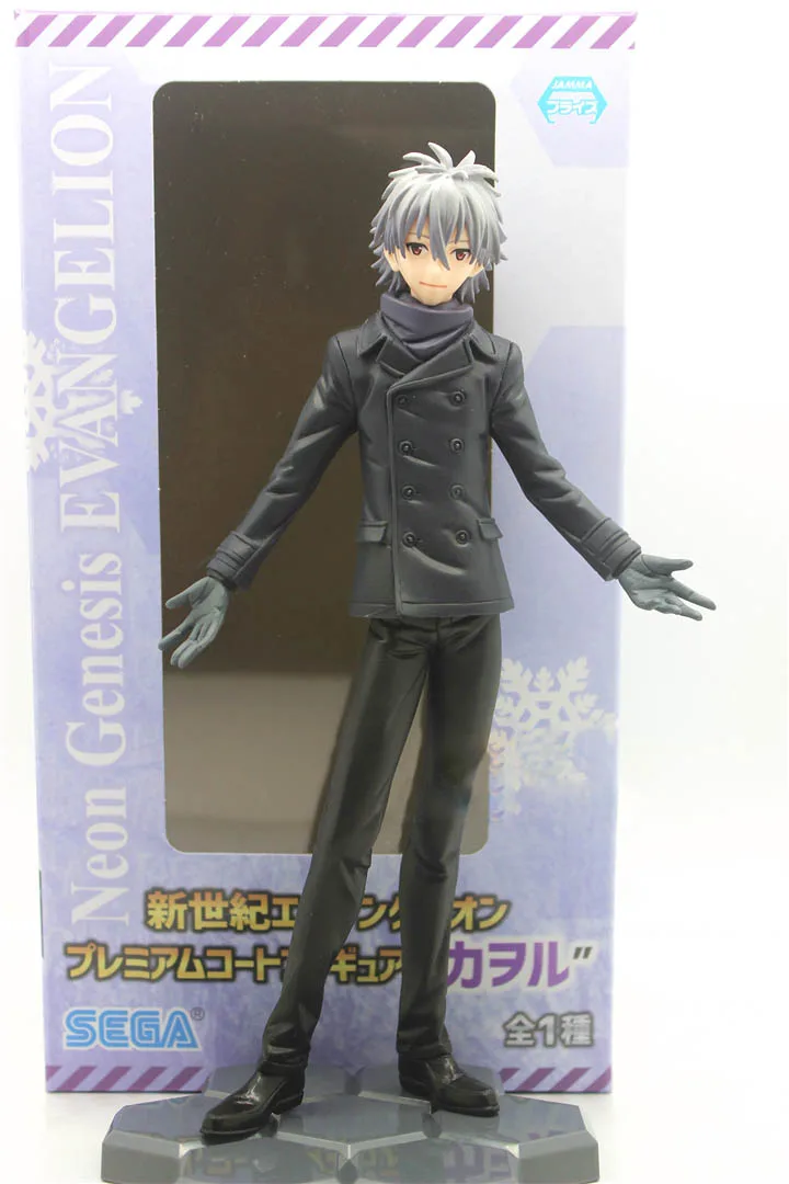

Sega anime EVA Neon Genesis Evangelion winter cloth Nagisa Kaworu 21 cm PVC action figure toy doll model gifts NN0