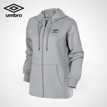 Umbro новые женские Флисовые женские толстовки с капюшоном однотонный свитшот с длинным рукавом на молнии Одежда Спортивная одежда UCD63266