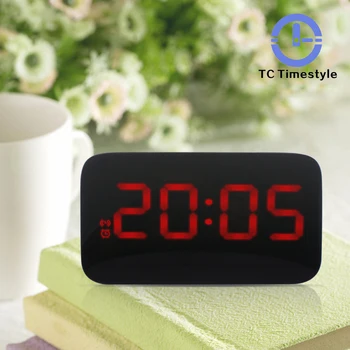 

Snooze Backlight Desktop Digital Table Clocks Watch Single Face LED Alarm Clock Voice Control Electronic