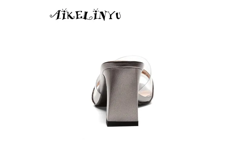 Женские туфли лодочки на высоком квадратном каблуке AIKELINYU босоножки из