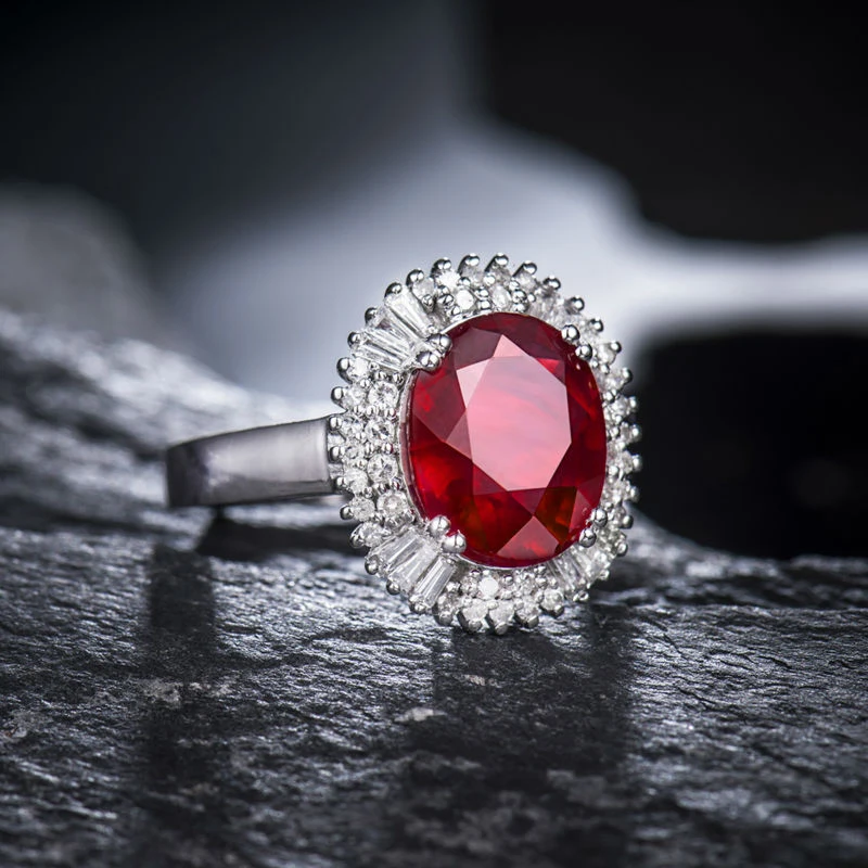 Jewelry Sets Vintage Oval 9x11mm Solid 14Kt White Gold Natural Diamond Ruby Ring SR002 Jewelry Sets Vintage Oval 9x11mm Solid 14Kt White Gold Natural Diamond Ruby Ring SR002