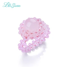 

l&zuan 100% made by hand trendy ring Natural Powder Crystal trendy ring fine jewelry ring for women