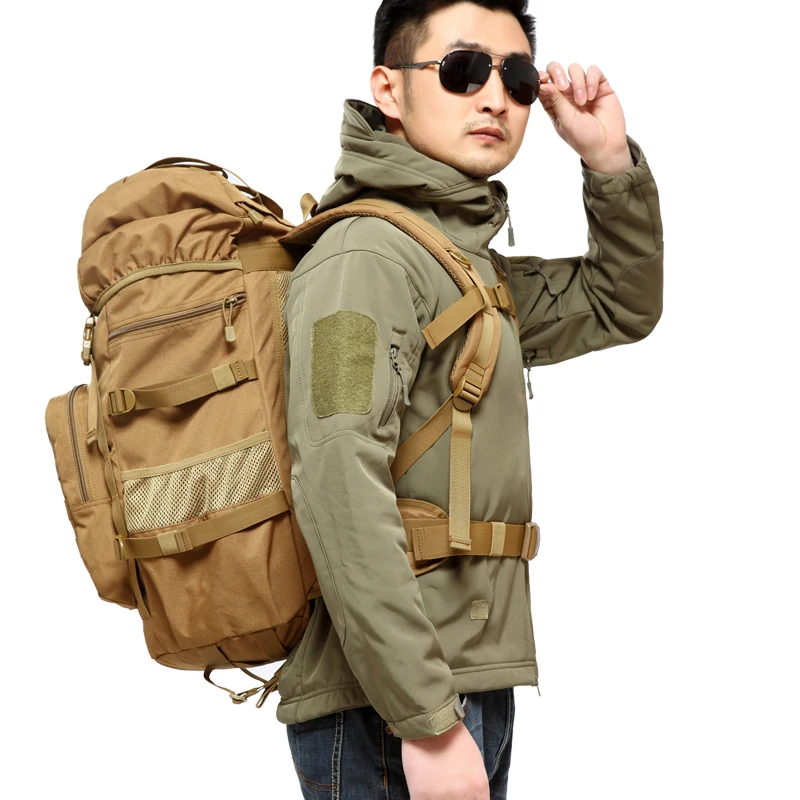  50L Outdoor Military Tactical Backpack large Capacity Camping Bags Mountaineering bag Men's Hiking 