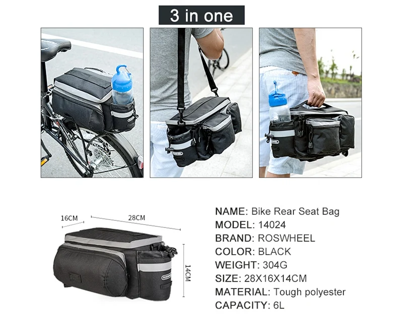 ACEXPNM велосипедные сумки для велосипеда Pannier задний багажник на сиденье велосипедная стойка сумка большая емкость 3 в одном многофункциональные сумки для хранения верховой езды