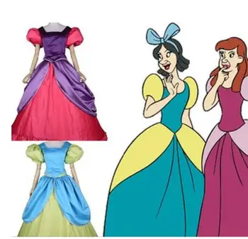 

Cinderella Anastasia Drizella Cosplay Costume Fancy Halloween Costumes for Adult Cinderella Sisters Dress