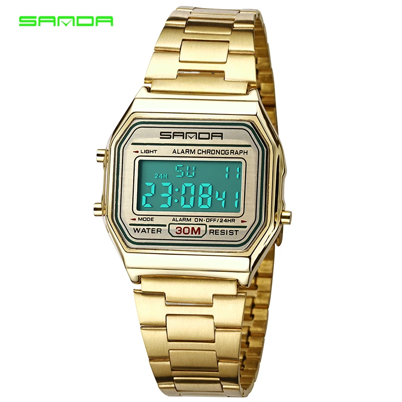 Sanda мужские часы светодиодный цифровой Montre homme спортивные водонепроницаемые
