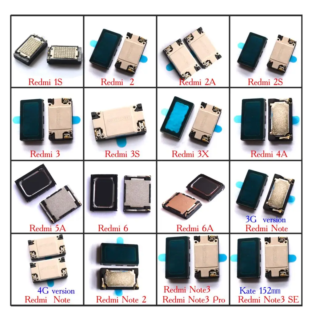 2 динамика громкоговоритель звонок зуммер для Xiaomi Redmi 1S 2A 2S 3 3X 4 5A 6 6A Note 1 3g/4g kate SE 152