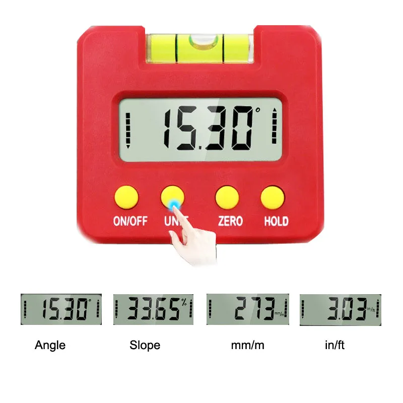 

Mini Digital Protractor Inclinometer Electronic Level Box Magnetic Base Measuring Tool 0-360 Digital Bevel Box Angle Gauge Meter