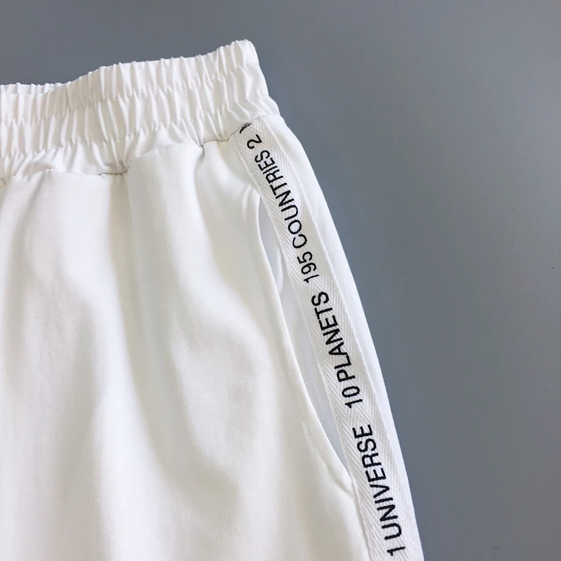 Брюки-карго Ulzzang, новые модные женские брюки большого размера, Свободные повседневные штаны в стиле хип-хоп Харадзюку С буквенным принтом