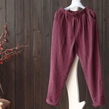 

2021NEW Female Cotton And Linen Pants Summer And Autumn New Loose Casual Pants Women Long Pants Fashion Harem Pant