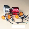 Motorrad Retro Lampe GN125 Neue Scheinwerfer Drehen Licht Rücklicht auf